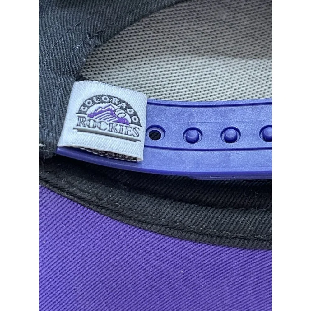 Colorado Rockies Hat Cap Boys Adjustable‎ Black Purple Logo Embroidered YOUTH